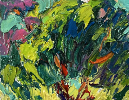 Vibrant impressionist oil painting In the Shade of the Trees by Oleksiy Ivanyuk
