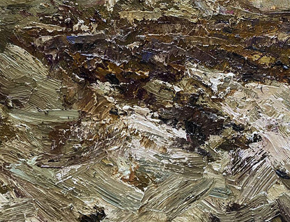 Oil painting Deep autumn by Oleksiy Ivanyuk with textured impasto brushstrokes