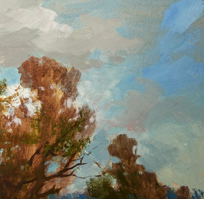 Oil painting A moment of silence by the river by Yuriy Suprunchuk