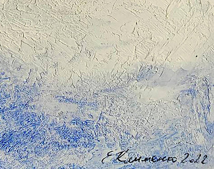 Watercolor painting Descent from Snow Mountain Olena Klimenko