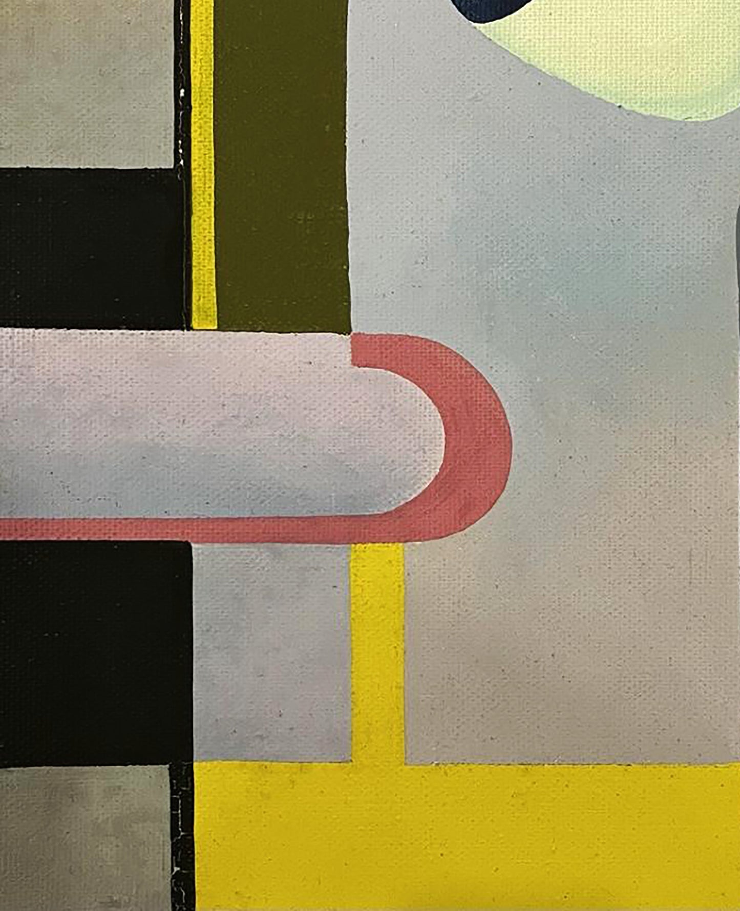 Abstract geometric oil painting by Ihor Safonov with bold colors on textured canvas