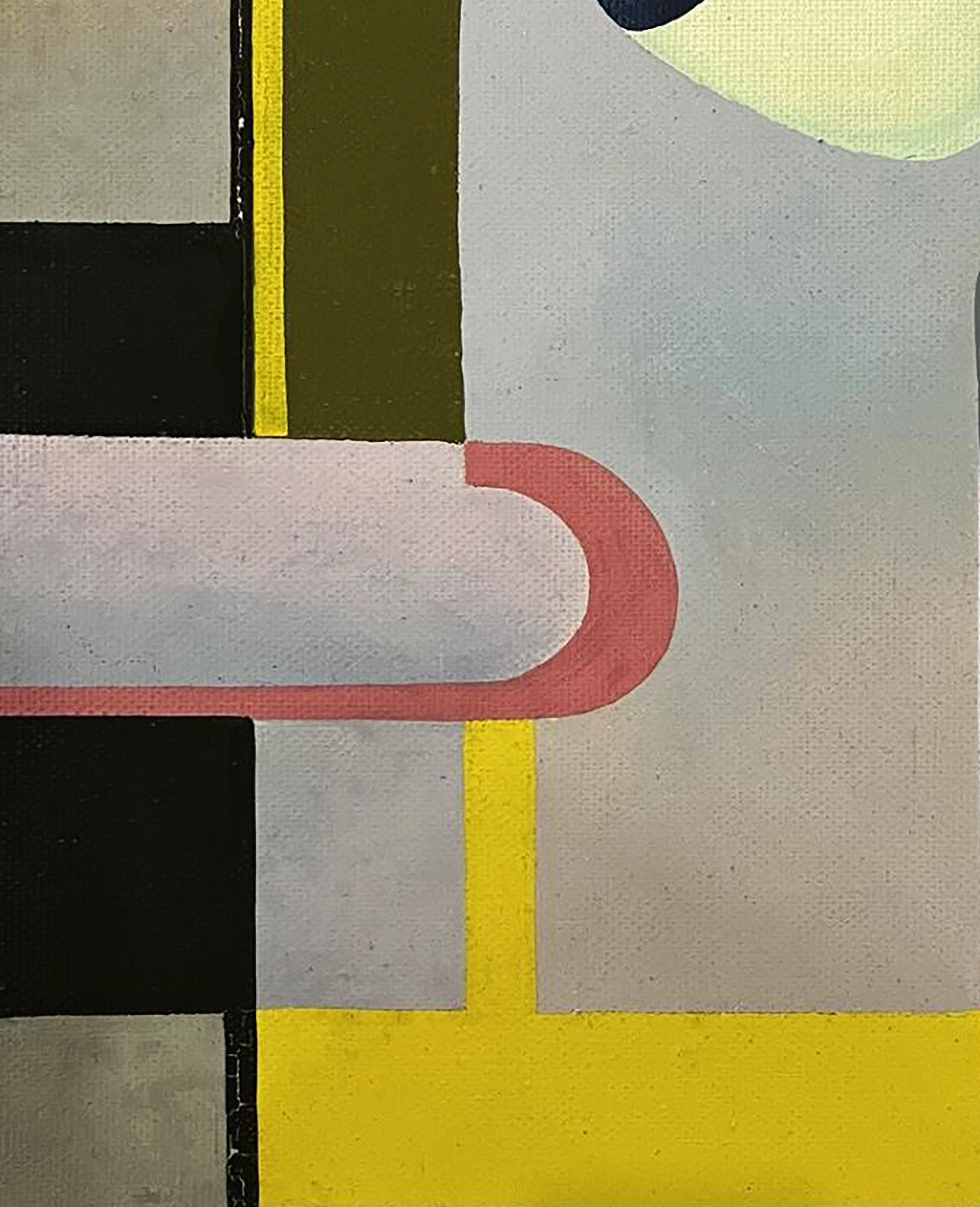 Abstract geometric oil painting by Ihor Safonov with bold colors on textured canvas