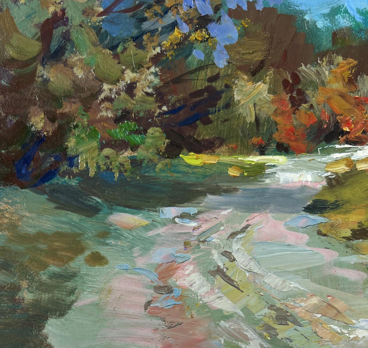 Vibrant impressionist oil painting A Walk in the Forest by Yuriy Suprunchuk