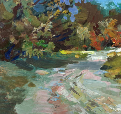 Vibrant impressionist oil painting A Walk in the Forest by Yuriy Suprunchuk