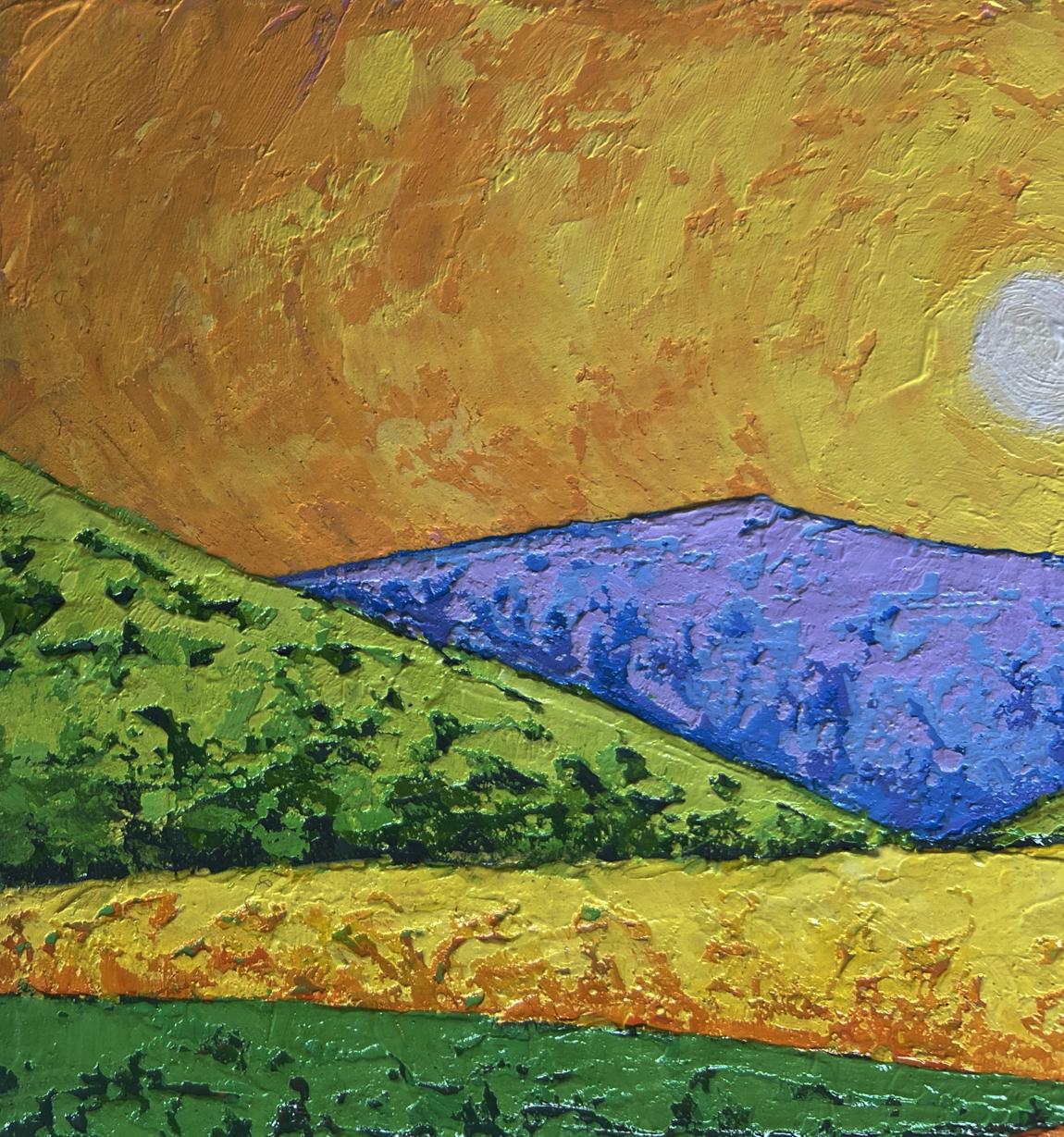 Oil painting The sky in the lights of the evening sun by V. Zadorozhnya