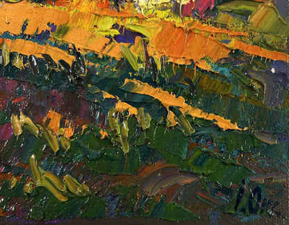 Vibrant impressionist oil painting Warm touch of light by Oksana Ivanyuk