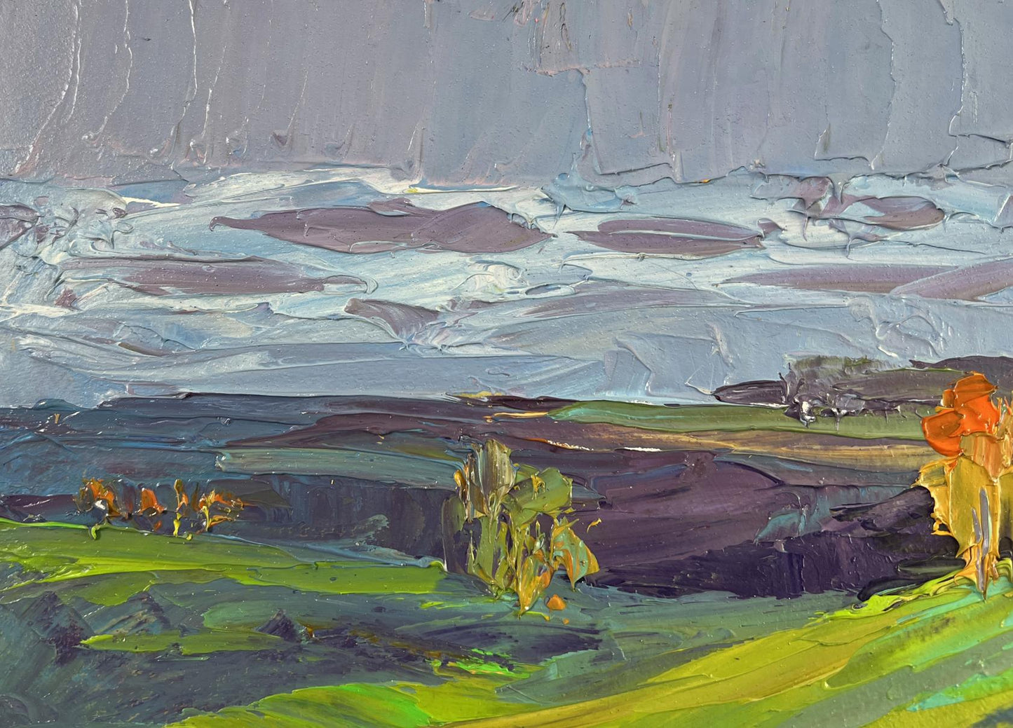Oil painting When the evening sun gilded the silence by Boris Serdyuk