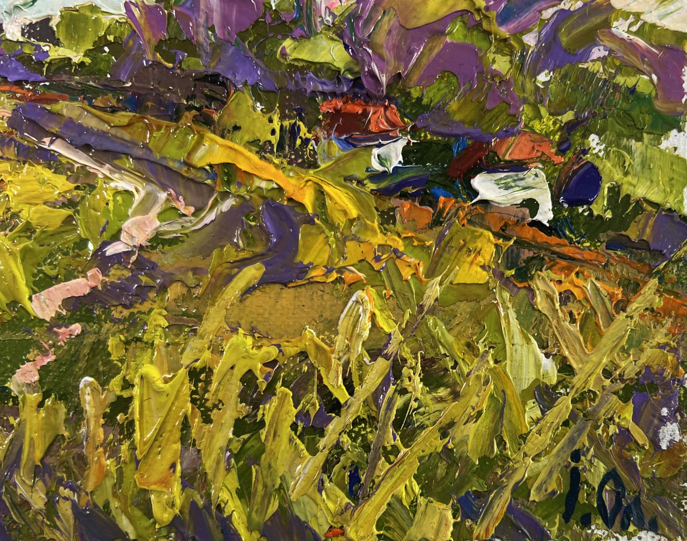 Vibrant impressionist oil painting of clouds like fairy tale ships by Oleksiy Ivanyuk