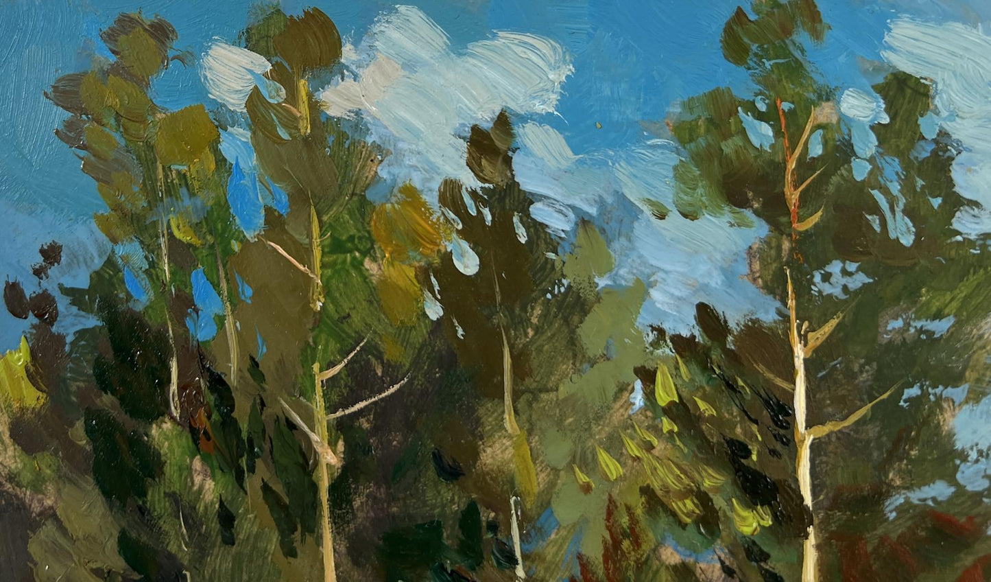 Vibrant impressionist oil painting Together in Nature by Yuriy Suprunchuk