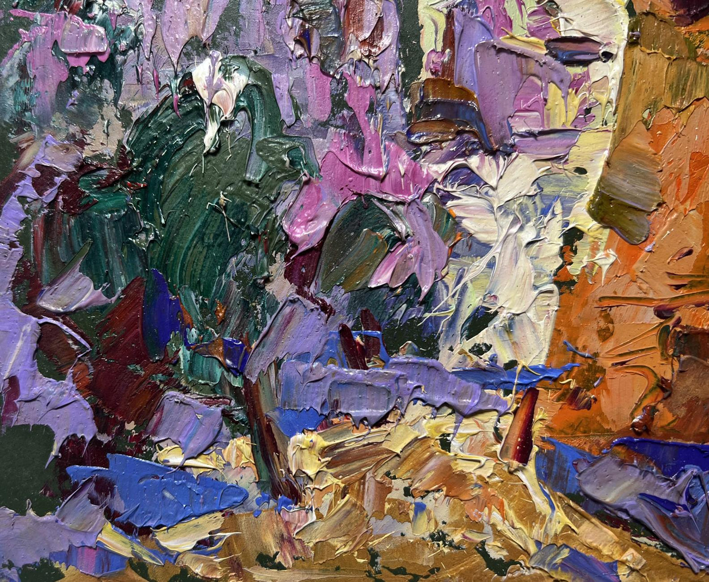 Vibrant oil painting of Round Tower of old fortress by Oleksiy Ivanyuk