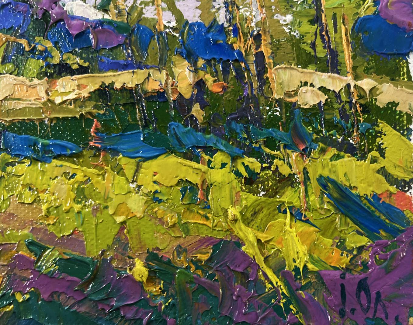 Vibrant Oleksiy Ivanyuk oil painting Echoes of spring and waters glimmer