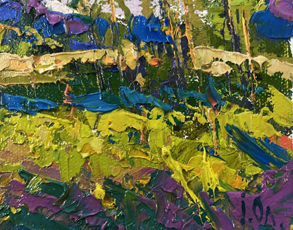 Vibrant Oleksiy Ivanyuk oil painting Echoes of spring and waters glimmer