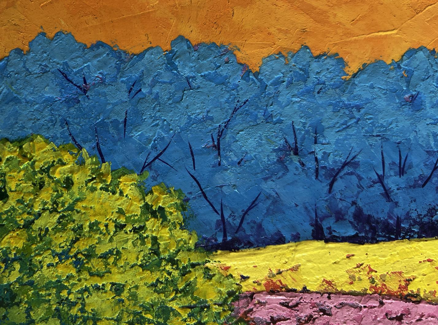 Oil painting Summer twilight in the forest by V. Zadorozhnya
