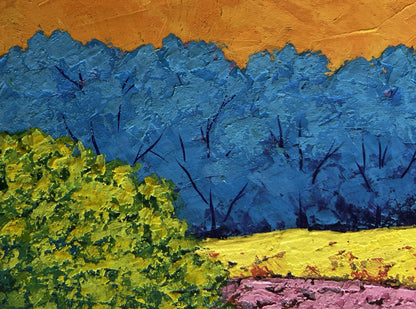 Oil painting Summer twilight in the forest by V. Zadorozhnya