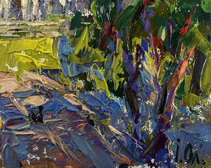 Vibrant impressionist oil painting Peace of the Park by Oleksiy Ivanyuk