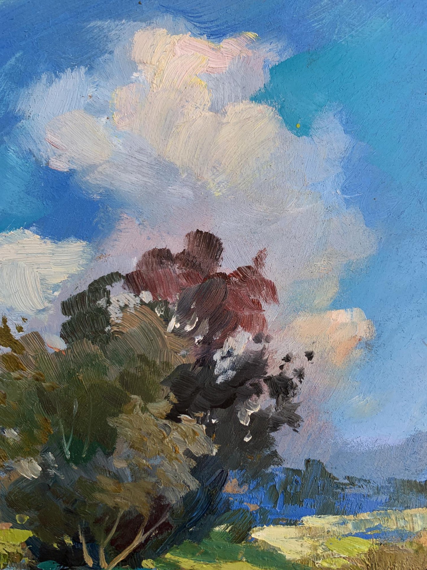 Vibrant impressionist oil painting Memory of a place in nature by Yuriy Suprunchuk