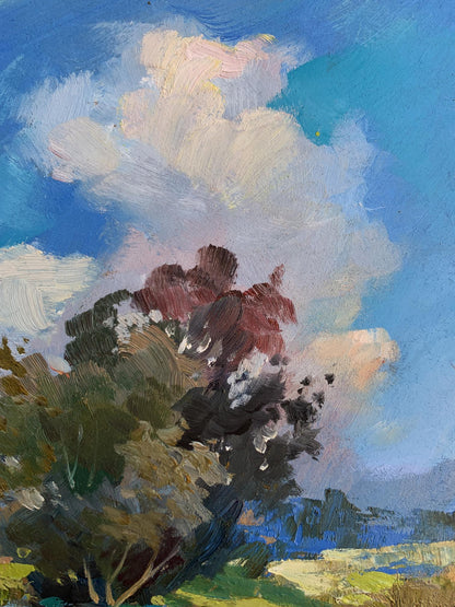 Vibrant impressionist oil painting Memory of a place in nature by Yuriy Suprunchuk