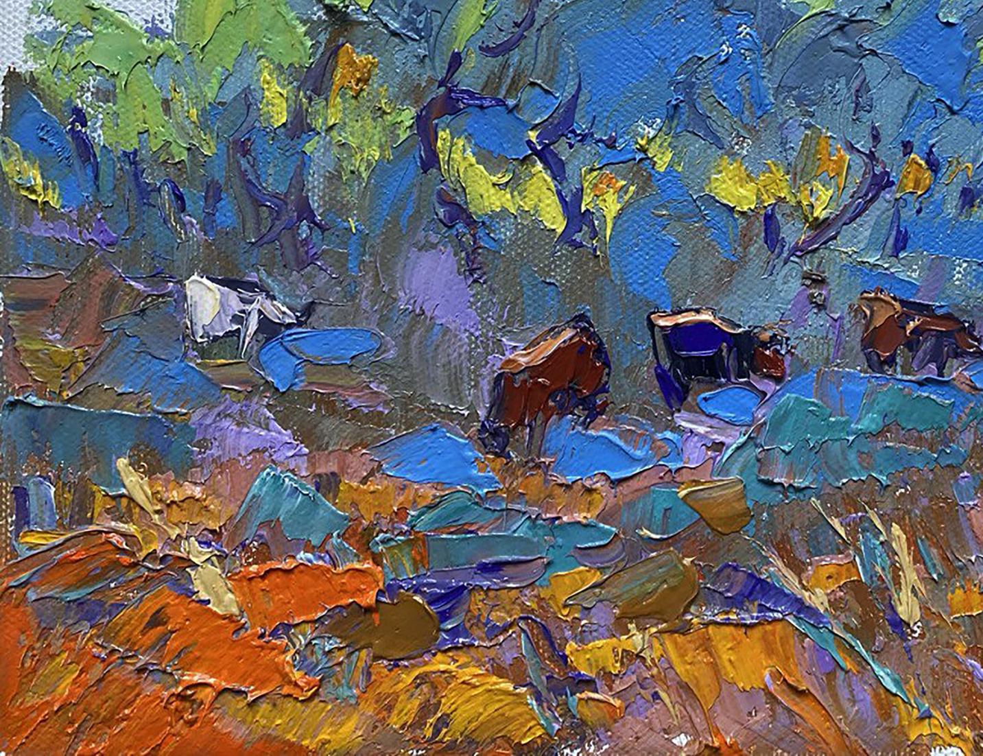 Vibrant impressionist oil painting The coolness of the evening by Oleksiy Ivanyuk