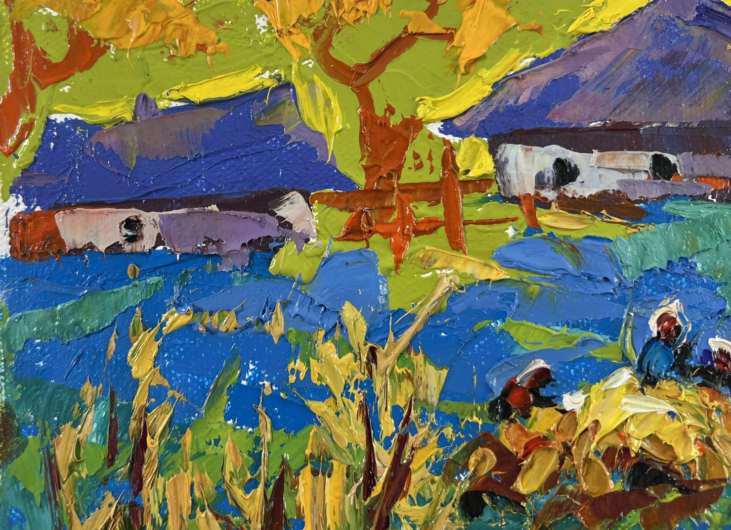 Golden Harvest by Oleksiy Ivanyuk impressionist oil painting