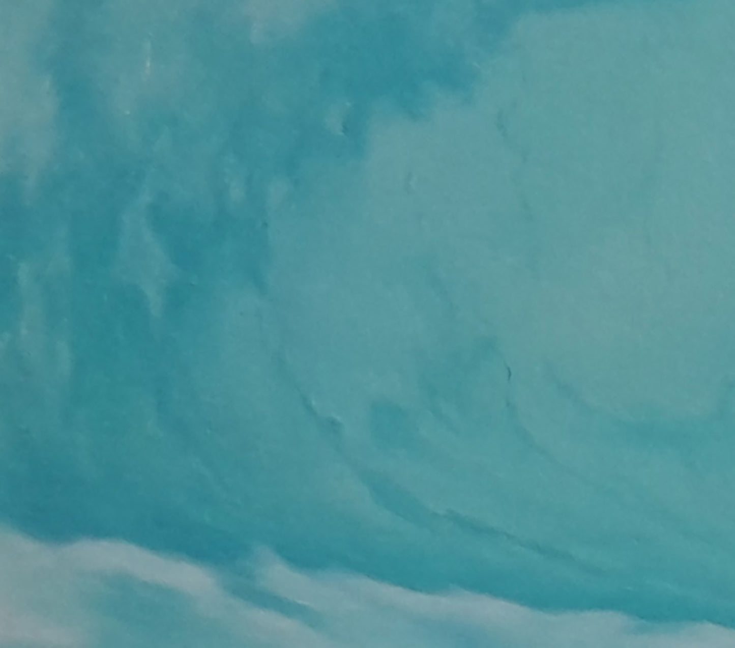 Oil painting of swirling turquoise sea wave by Vasily Korkishko