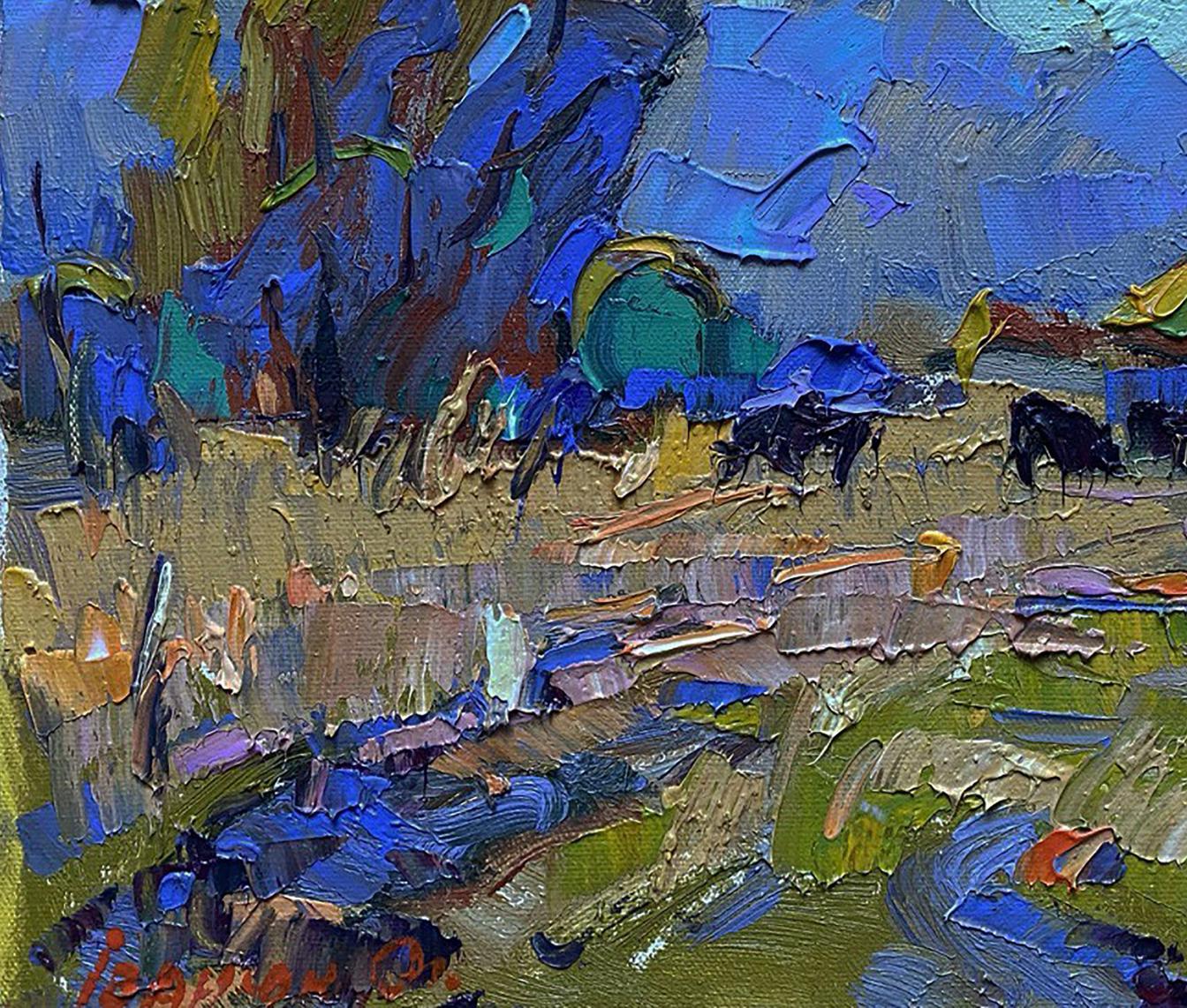 Vibrant impressionist oil painting A cold breeze blew by Oleksiy Ivanyuk