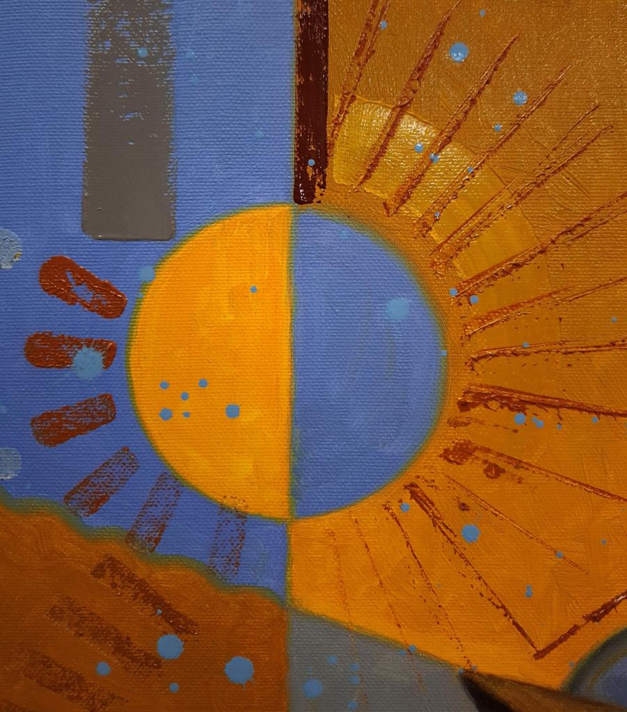 Vibrant abstract oil painting The bird is singing by Sergiy Voichenko