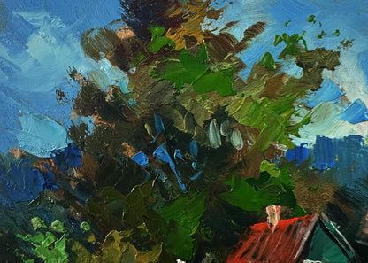 Vibrant impressionist oil painting Country walk by Yuriy Suprunchuk