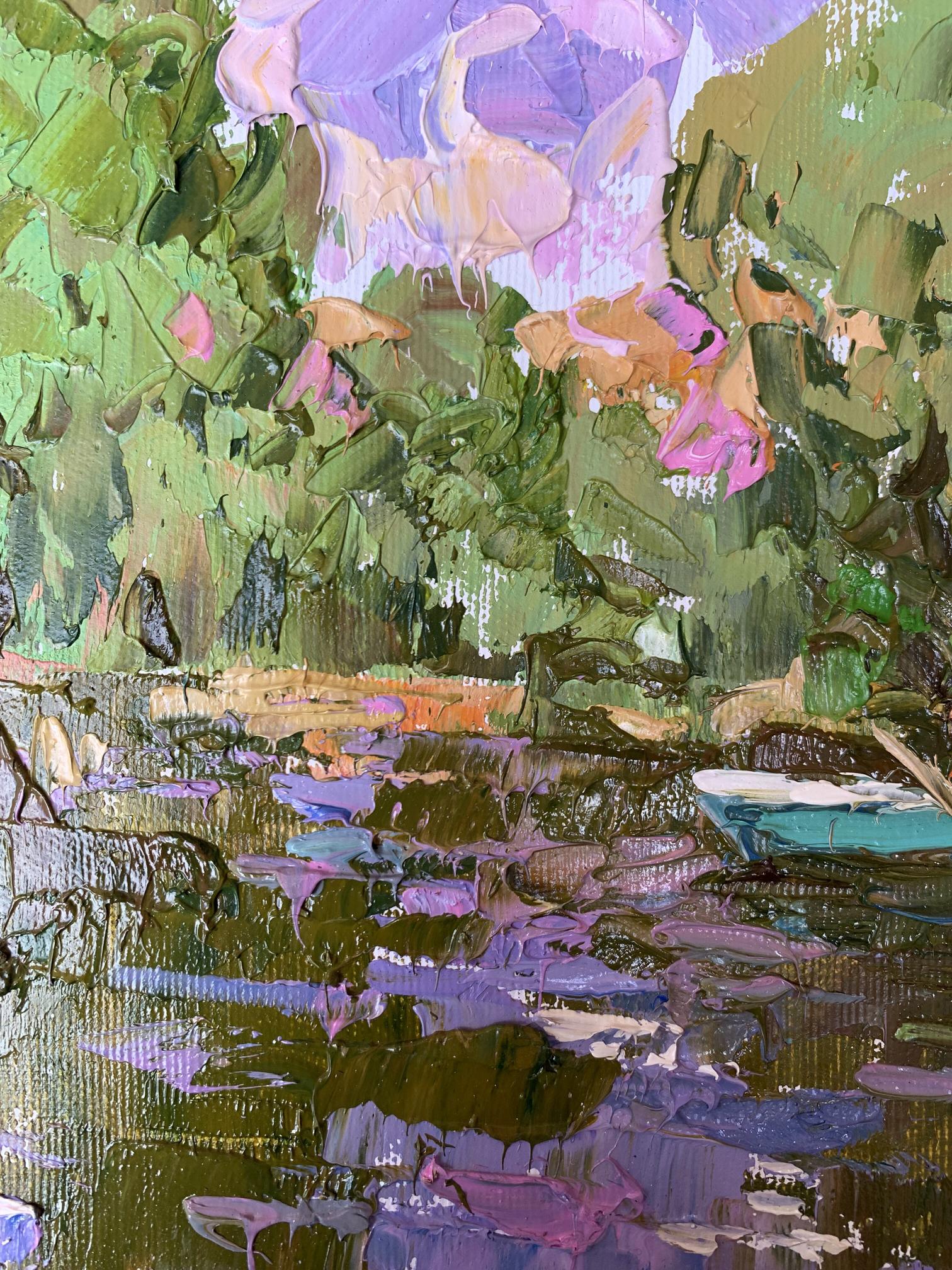 Vibrant impressionist oil painting Summer fishing by Oleksiy Ivanyuk