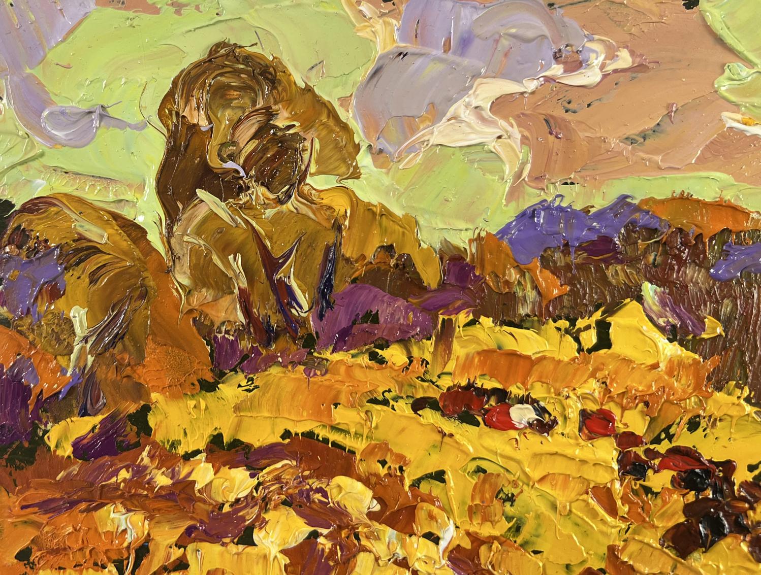 Vibrant impressionist oil painting Autumn is floating over the horizon by Oleksiy Ivanyuk