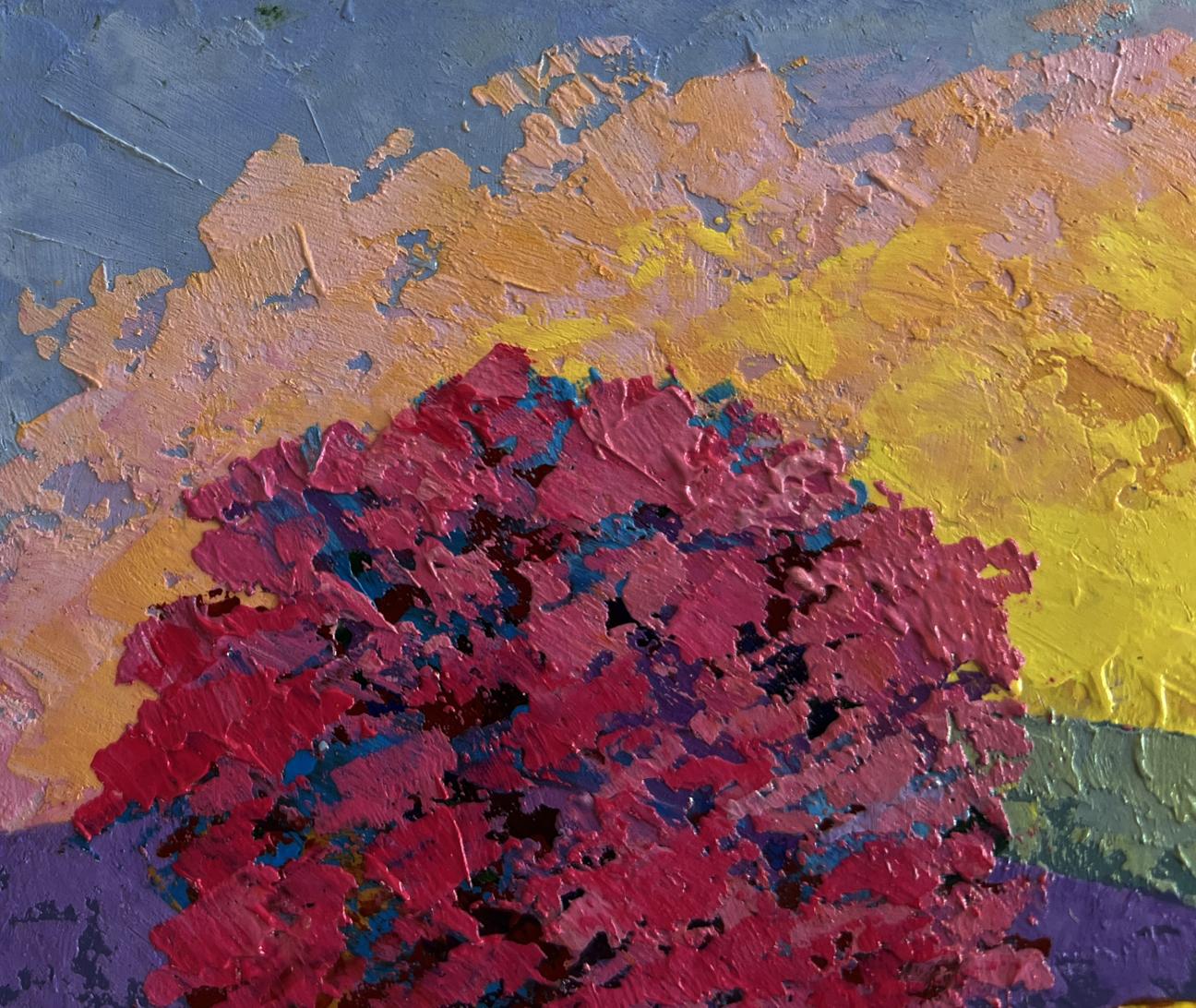 Vibrant Path to the mountain valley oil painting by V. Zadorozhnya