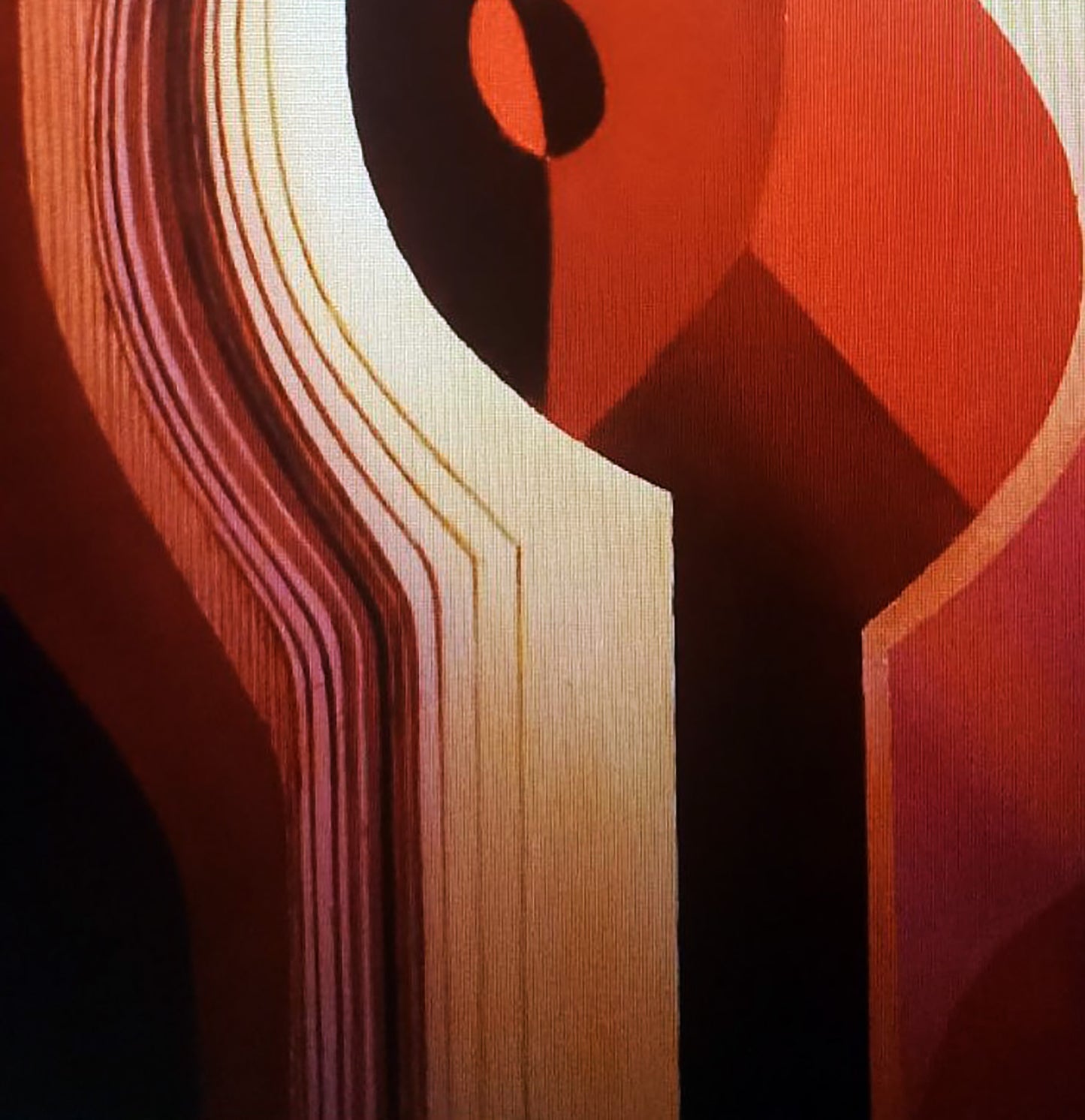 Oil painting Red shaping by Alexander Strashevich keyhole design