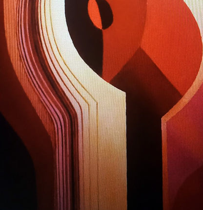 Oil painting Red shaping by Alexander Strashevich keyhole design