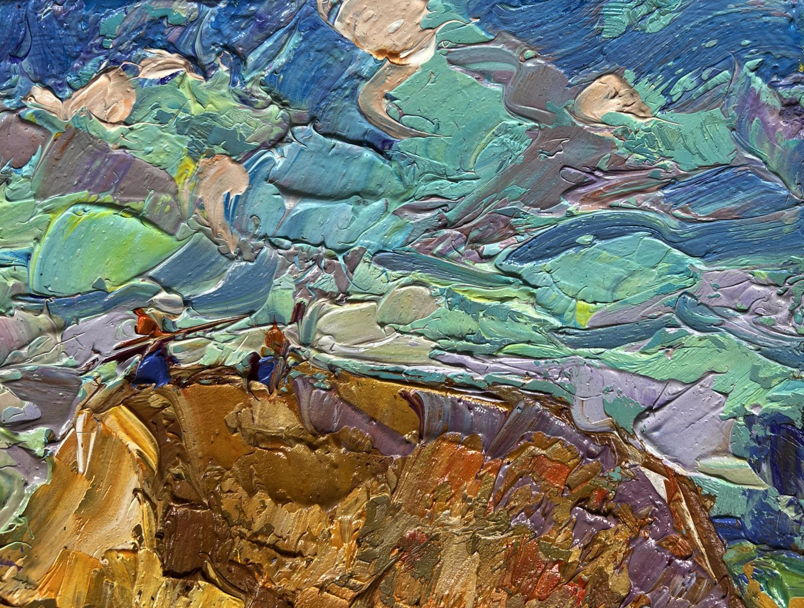 Oil painting Working in the field with hay by Oleksiy Ivanyuk