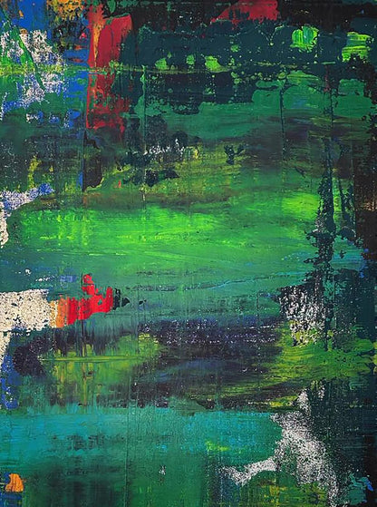 Vibrant Walk in the Forest acrylic painting by Olga Melezhik