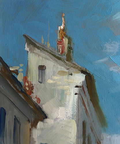 Oil painting Sunny days by the sea by Yuriy Suprunchuk with ornate spire