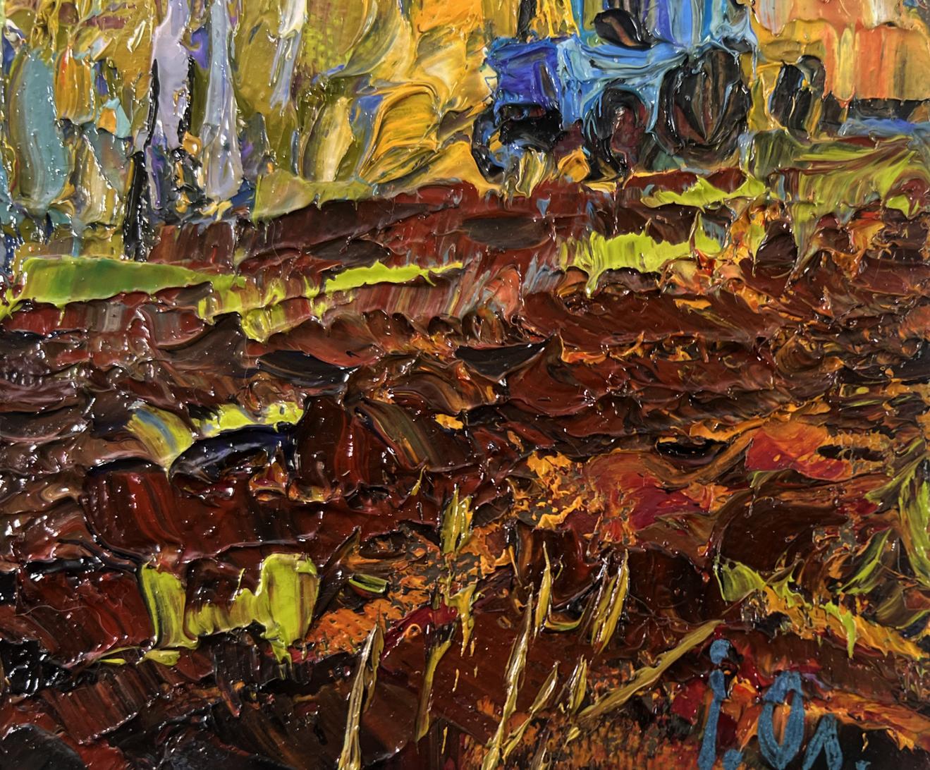 Oil painting Early spring over the village silence by Oleksiy Ivanyuk