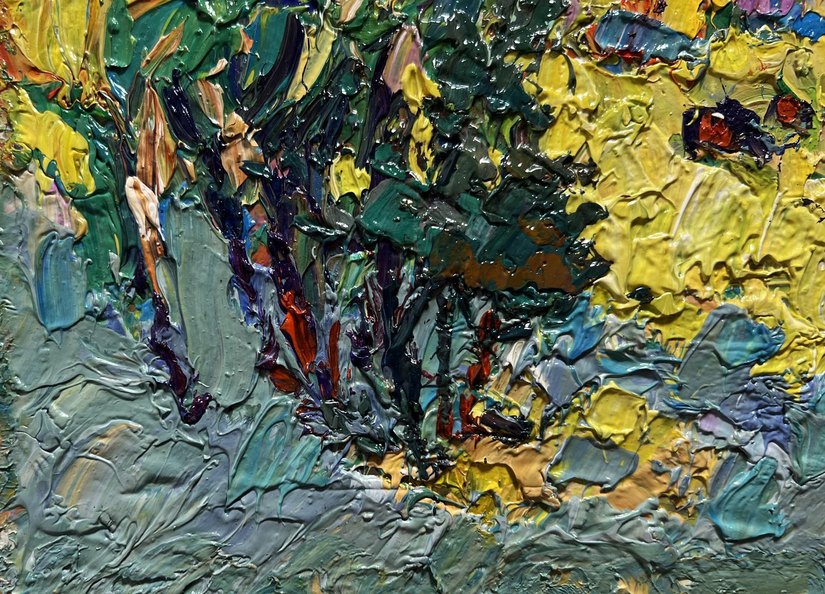 Oil painting In autumn after the rain by Oleksiy Ivanyuk, vibrant impasto