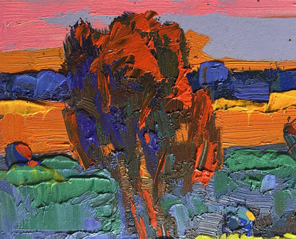 Vibrant impressionist oil painting Far away in the silence of nature by Oleksiy Ivanyuk