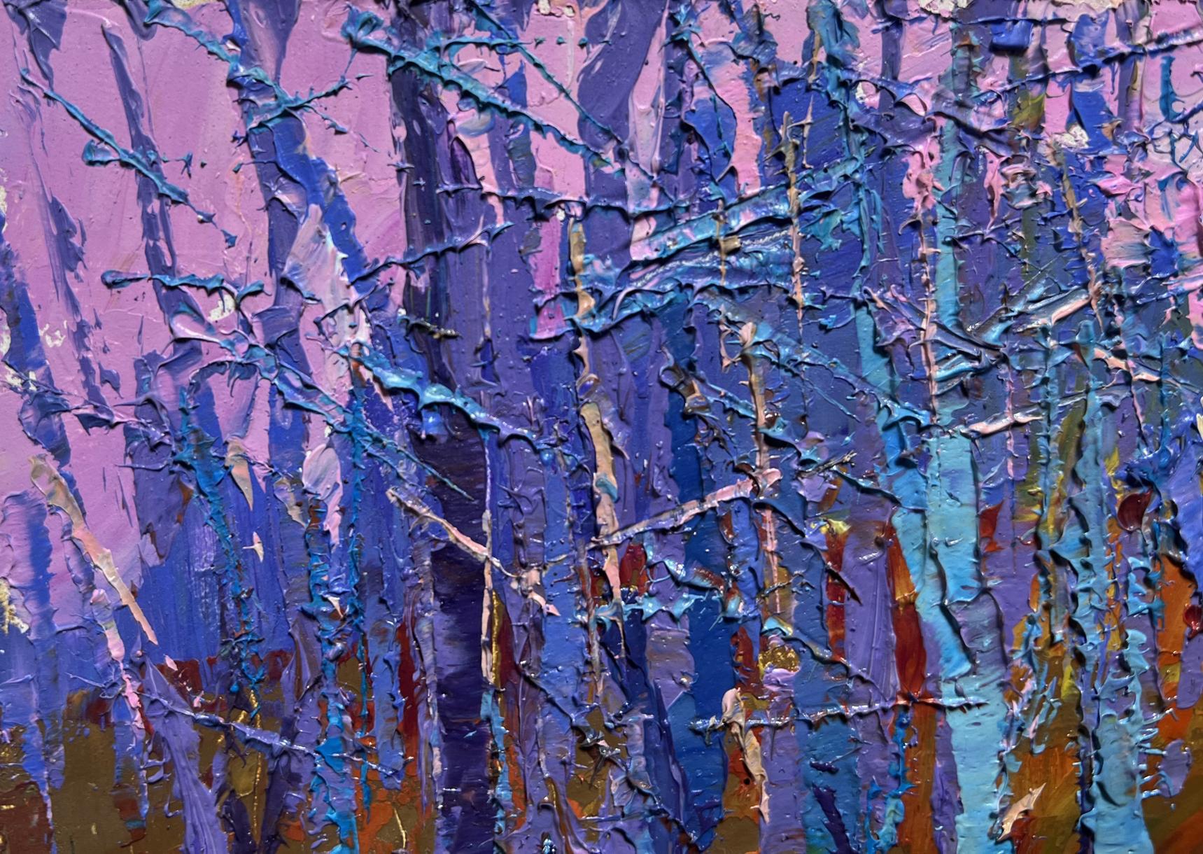 Oil painting Autumn coolness in the forest by Oksana Ivanyuk