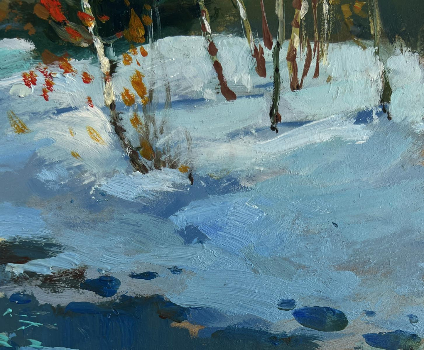 Oil painting The beauty of the winter forest by Yuriy Suprunchuk