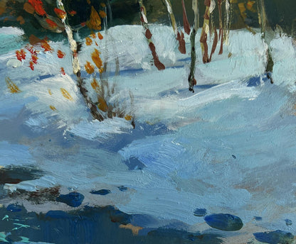Oil painting The beauty of the winter forest by Yuriy Suprunchuk