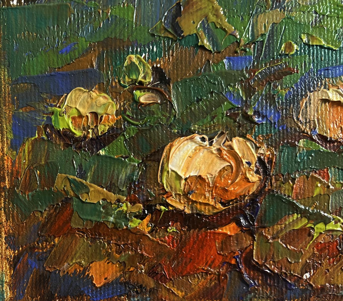 Oil painting of autumn vegetable gardens by Oleksiy Ivanyuk