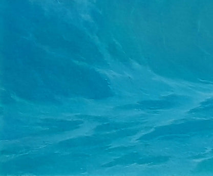Oil painting of sea waves moving toward sun by Vasily Korkishko