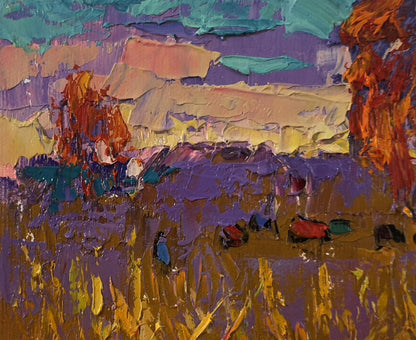 Vibrant Night on the Field oil painting by Oleksiy Ivanyuk