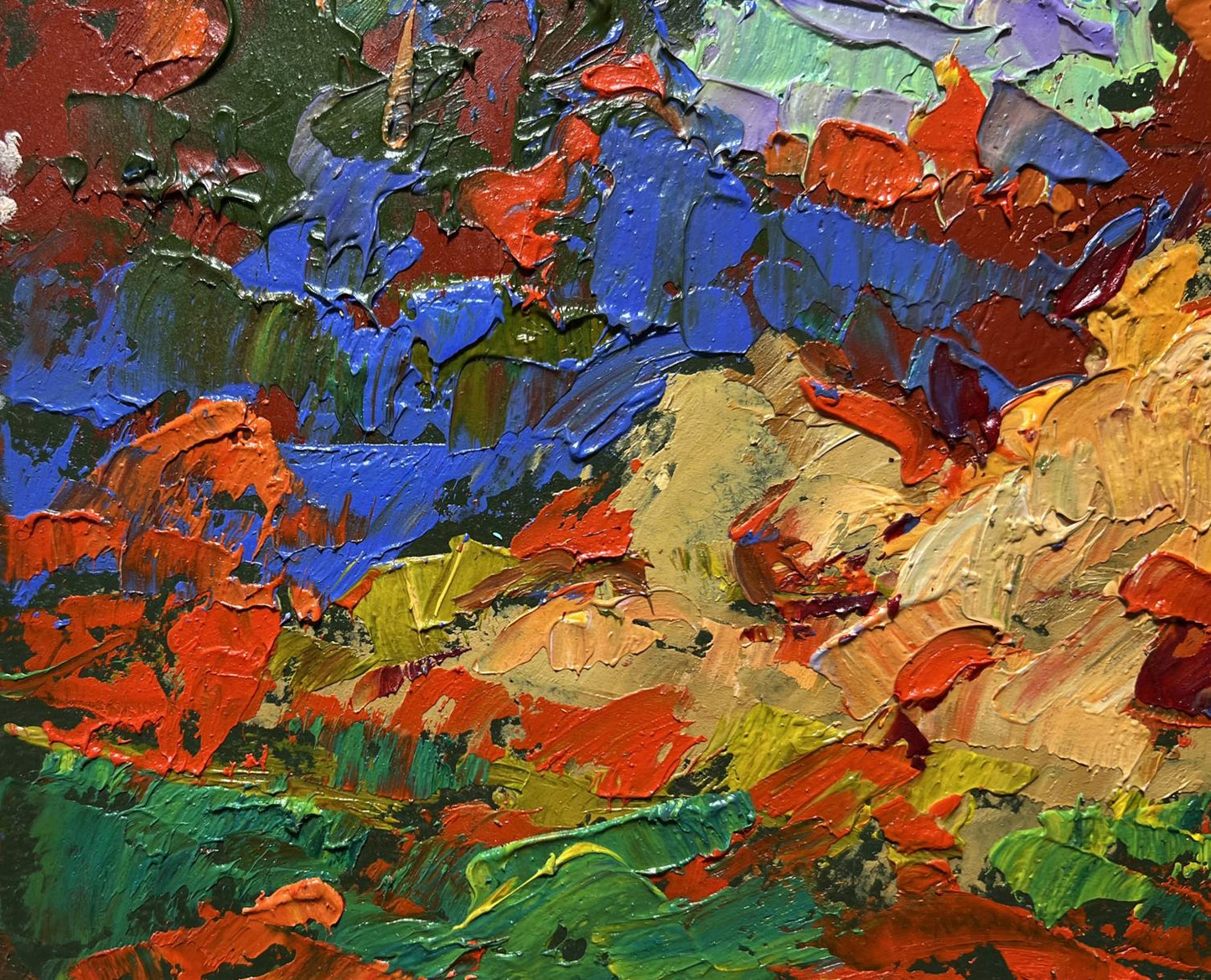 Vibrant Golden haystacks oil painting by Oleksiy Ivanyuk