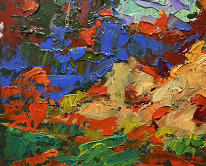 Vibrant Golden haystacks oil painting by Oleksiy Ivanyuk