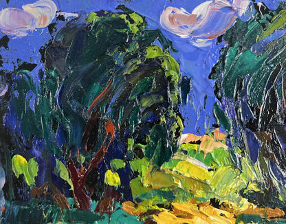 Vibrant impressionist oil painting Evening colors of the sky by Oleksiy Ivanyuk
