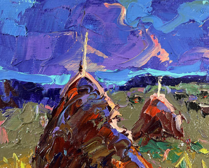 Vibrant impressionist oil painting Colors of Evening by Oleksiy Ivanyuk