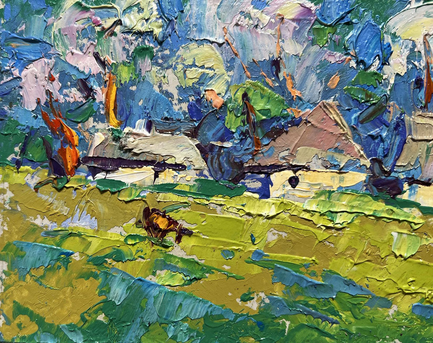 Vibrant Spring Morning oil painting by Oleksiy Ivanyuk impressionist landscape