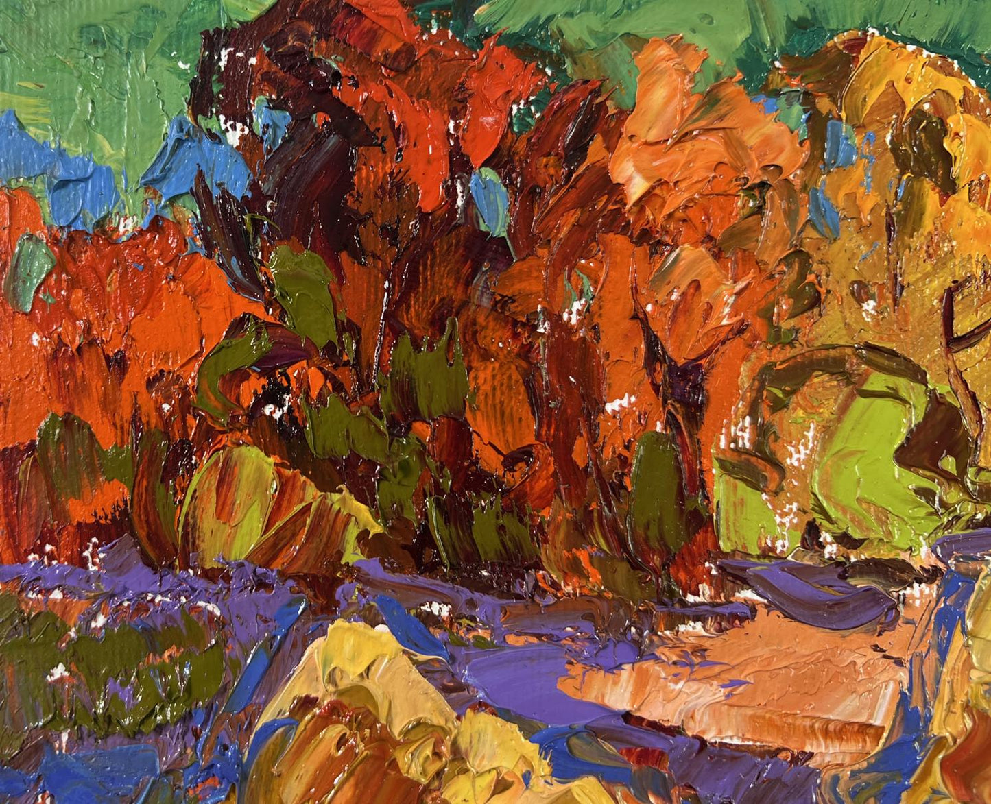 Vibrant impressionist oil painting Autumn horizon by Oleksiy Ivanyuk